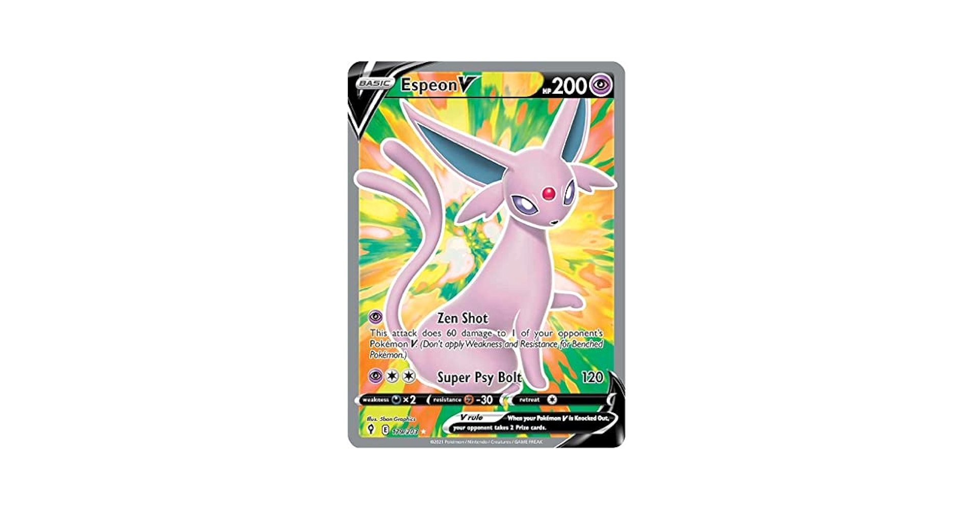 Amazon.com: Espeon V - 179/203 - Ultra Rare (Full Art